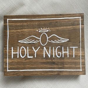 🌲✨ Holy Night Wooden Sign ✨ 🌲